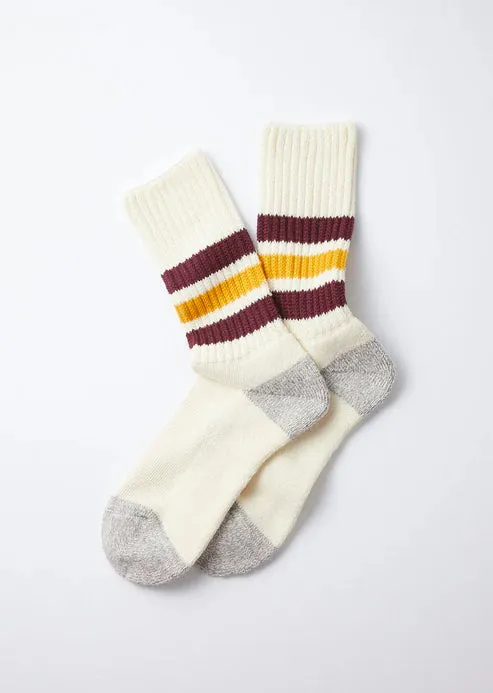 ROTOTO - Coarse Ribbed Oldschool - Bordeaux/Yellow