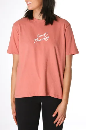 Script Tee Apricot