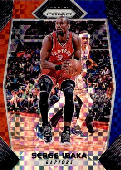 Serge Ibaka, Red Blue Prizm, 2017-18 Panini Prizm Basketball NBA