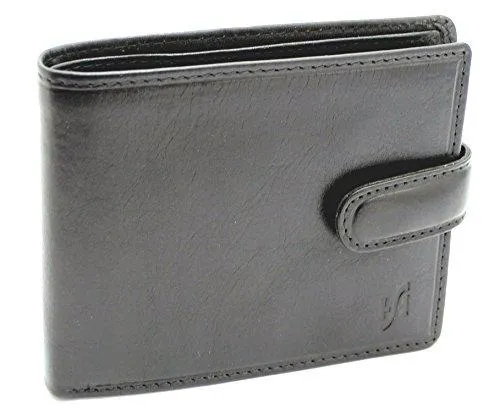 StarHide Mens RFID Blocking Cow VT Leather Trifold Coin Pocket Wallet 1212