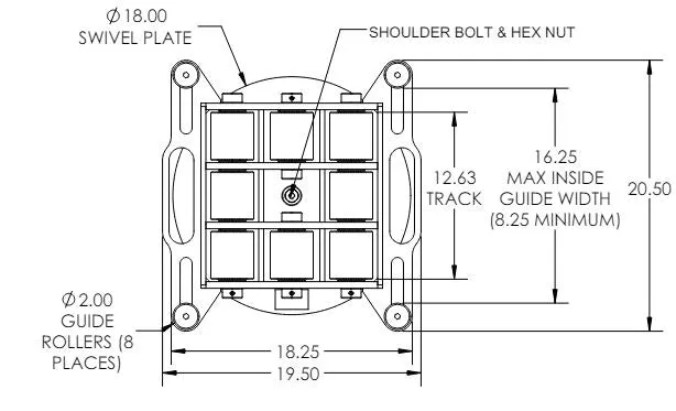 Structural Moving Skate HHM-50 | 50 Ton Capacity - Steel Rollers