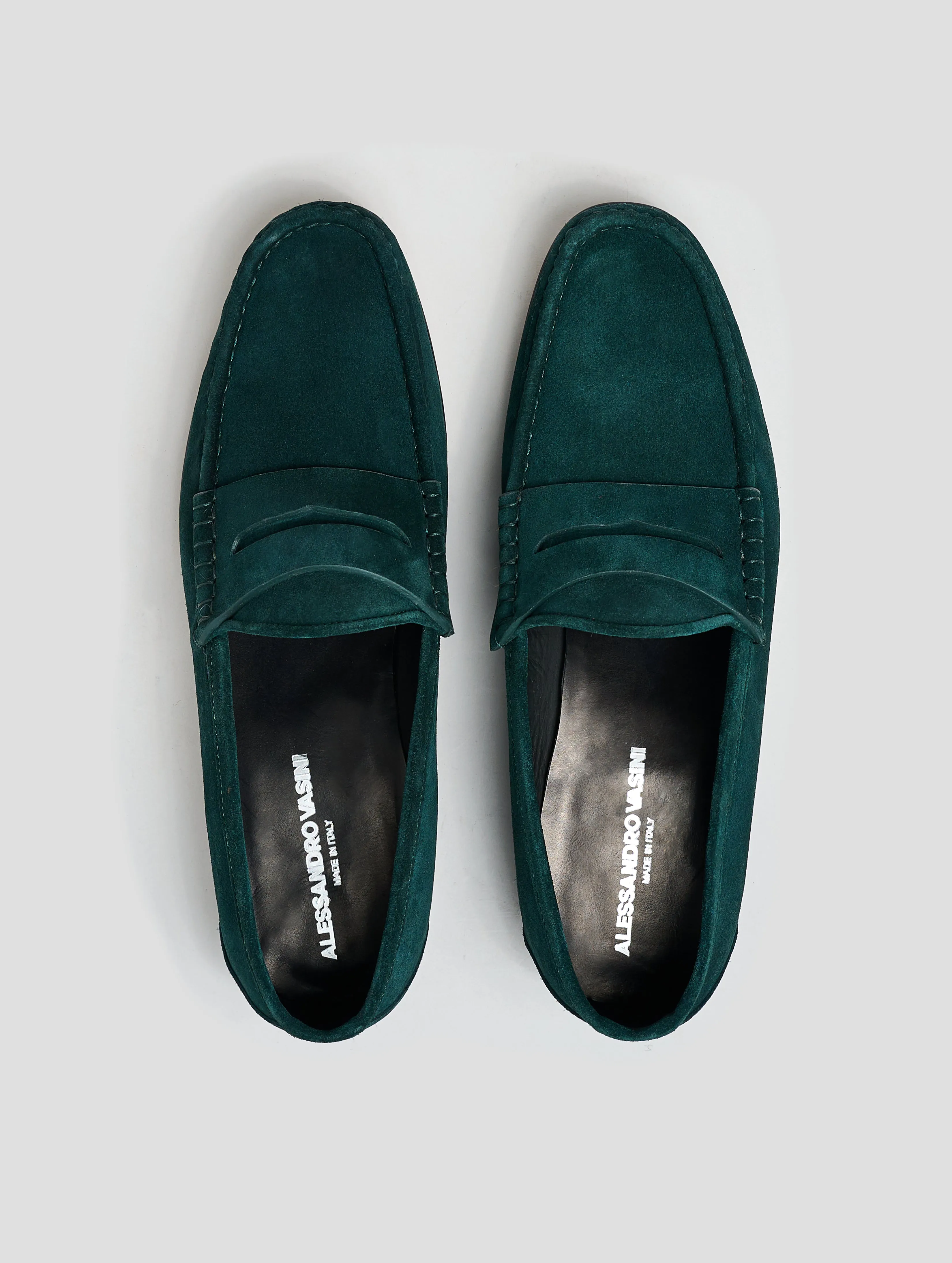 TONY PENNY LOAFER IN EMERALD GREEN SUEDE