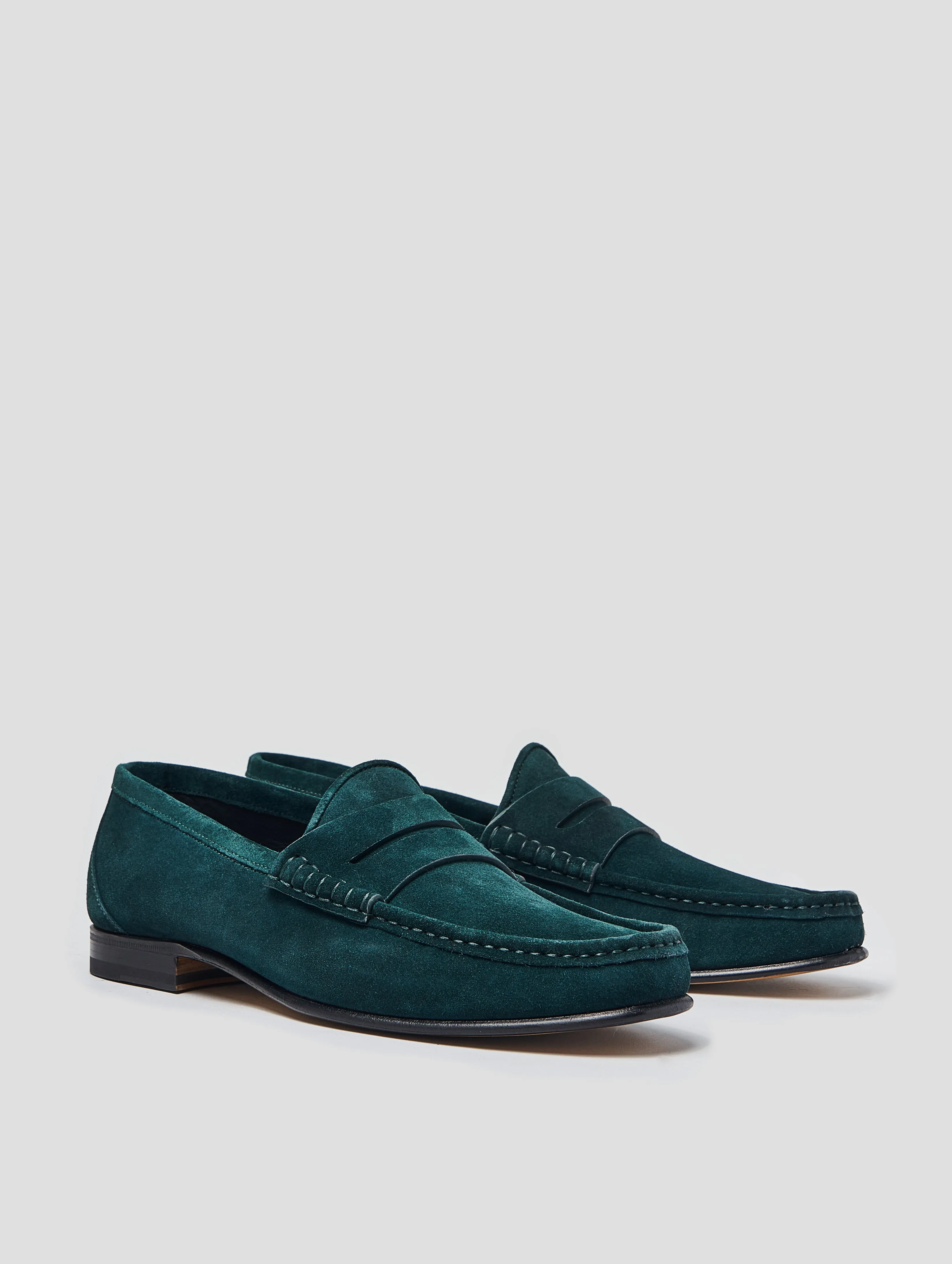 TONY PENNY LOAFER IN EMERALD GREEN SUEDE