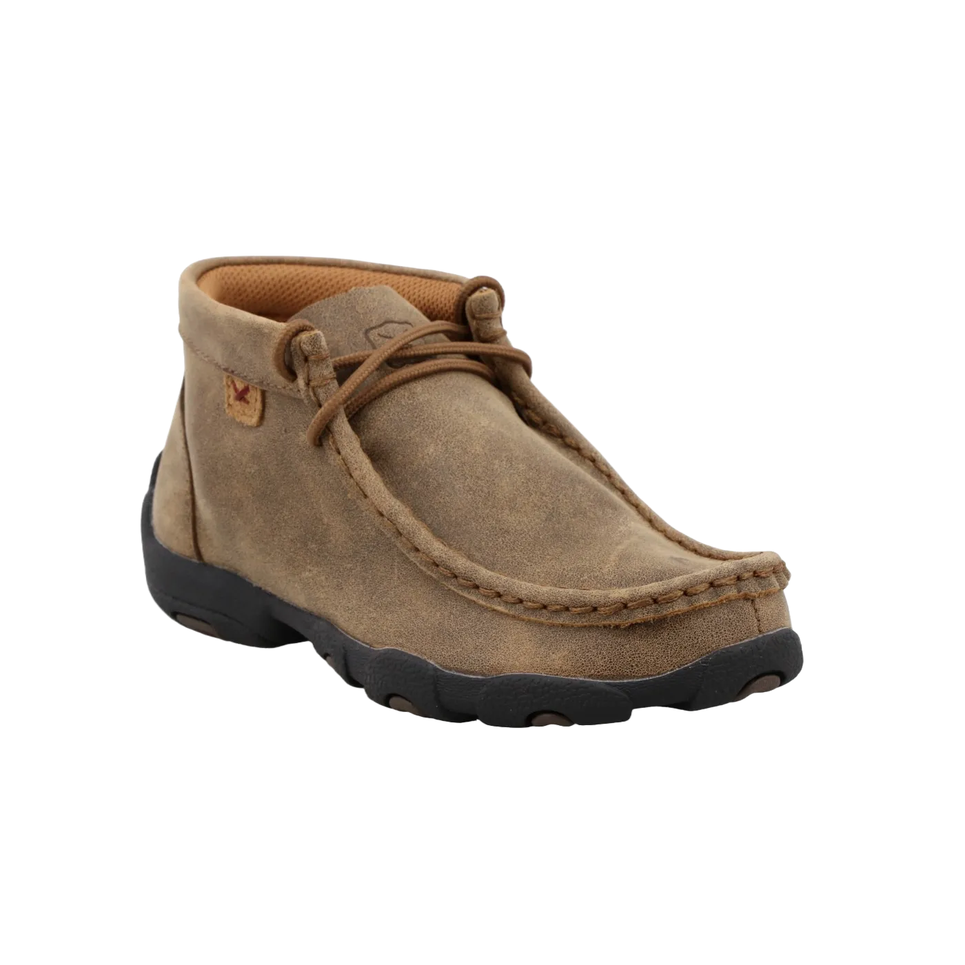 Twisted X Children's Bomber Chukka Driving Moc Distressed Tan Shoes CDM0001