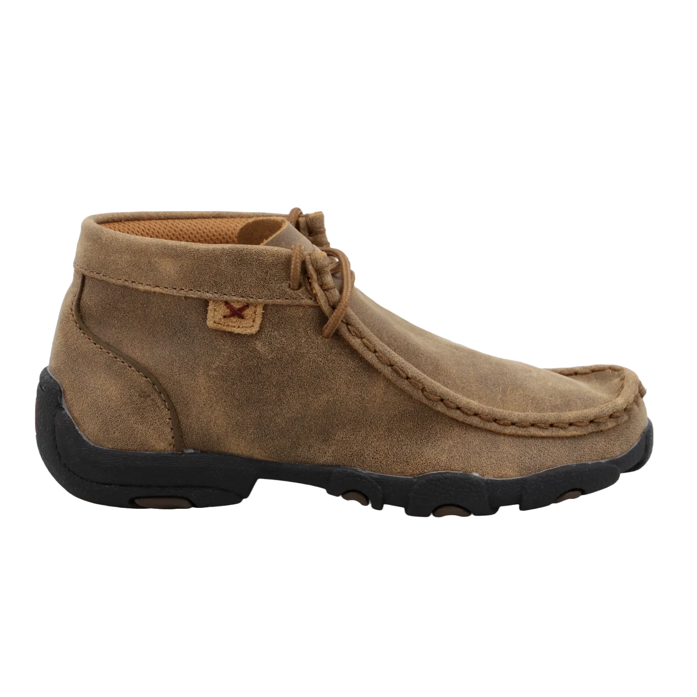 Twisted X Children's Bomber Chukka Driving Moc Distressed Tan Shoes CDM0001