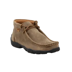 Twisted X Children's Bomber Chukka Driving Moc Distressed Tan Shoes CDM0001