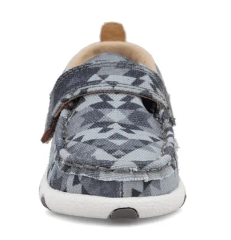 Twisted X Infant & Toddler Hooey Grey Aztec Driving Moc IHYC006