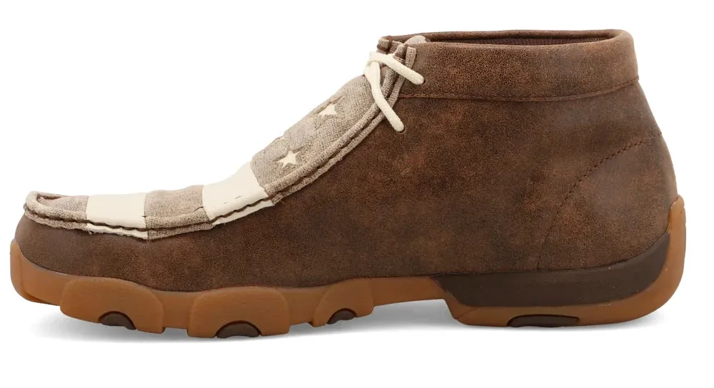 Twisted X Men's Brown and Ivory Flag Driving Moc