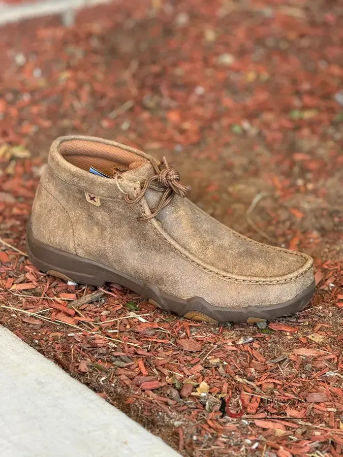 TWISTED X MENS DRIVING MOC BOMBER NATURAL TAN CASUAL SHOES