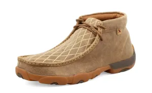 Twisted X Men's Tan Crisscross/Diamond Pattern Driving Moc