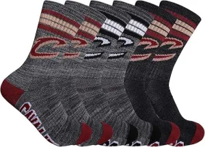 Ultra Game NBA Official Youth Athletic Cushioned Secure Fit Team Crew Socks, Cleveland Cavaliers, Assorted, Y9-11|Cleveland Cavaliers