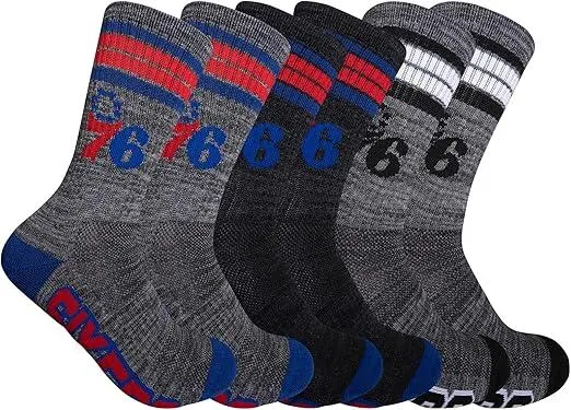 Ultra Game NBA Official Youth Athletic Cushioned Secure Fit Team Crew Socks, Philadelphia 76ers, Assorted, Y9-11|Philadelphia 76ers