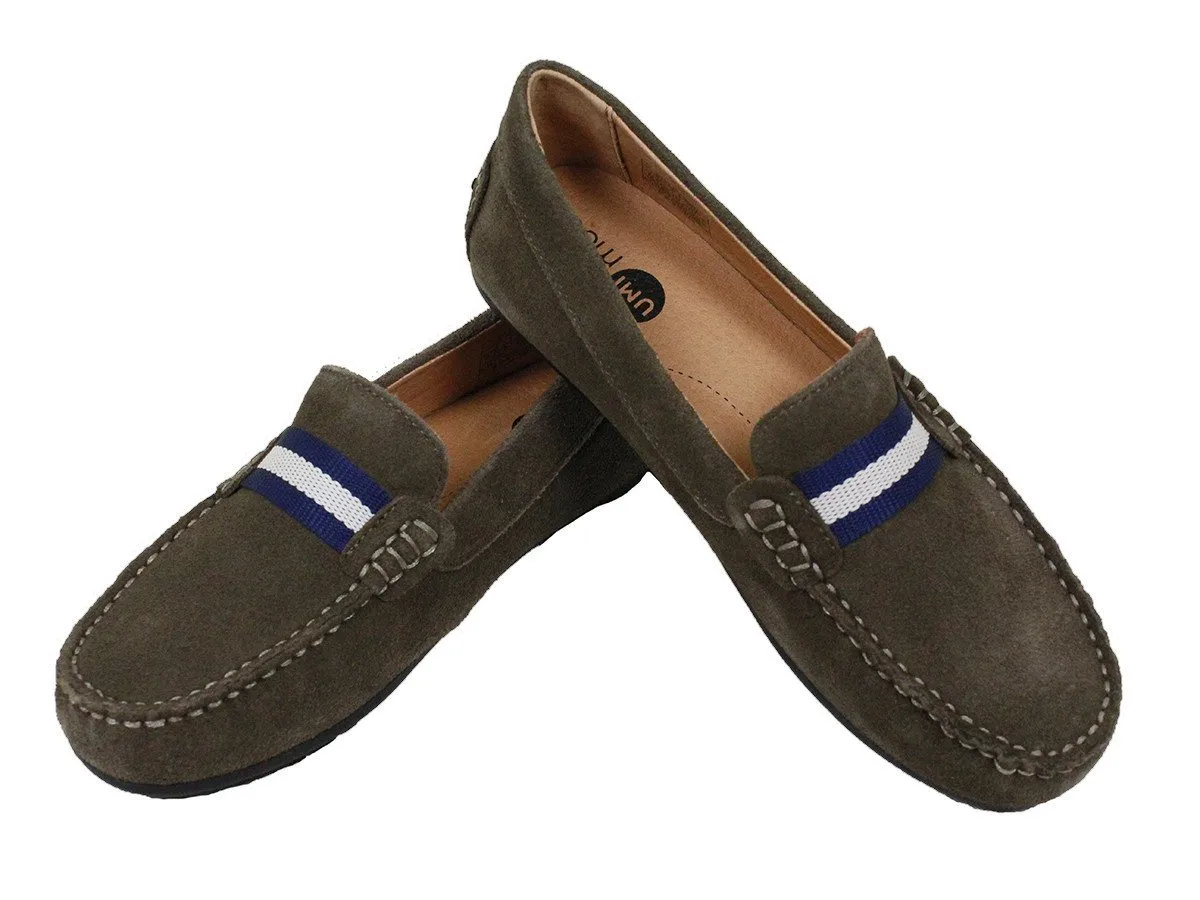 Umi 23935 Suede Boy's Shoe - Driving Loafer - Taupe