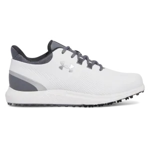 Under Armour Drive Medal Spikeless Golf Shoes - White/Titan Grey