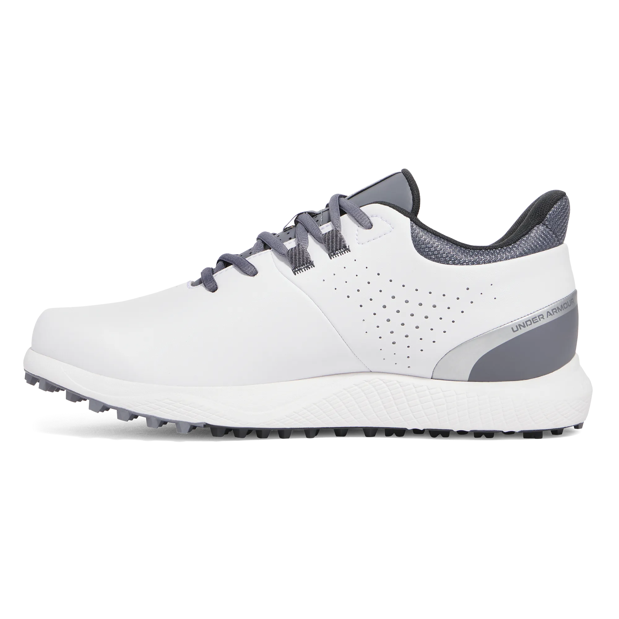 Under Armour Drive Medal Spikeless Golf Shoes - White/Titan Grey