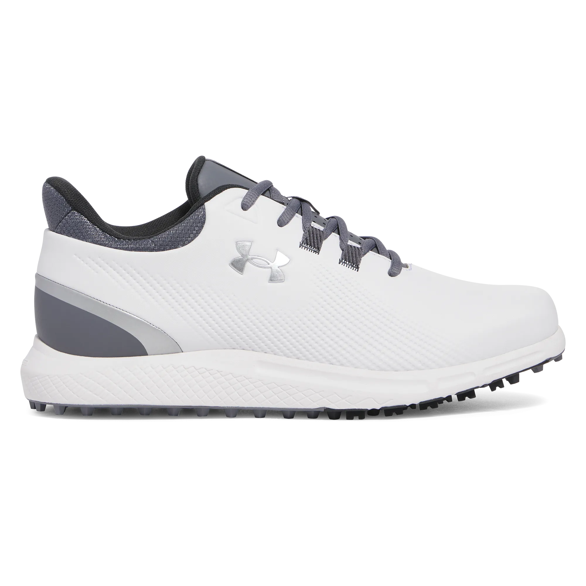 Under Armour Drive Medal Spikeless Golf Shoes - White/Titan Grey