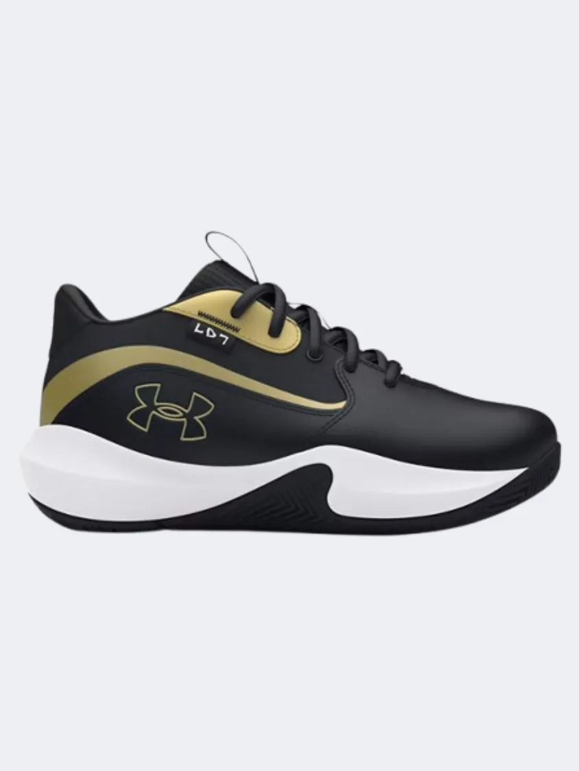 Under Armour Lockdown 7 Ps-Boys Basketball Shoes Black/Metallic Gold