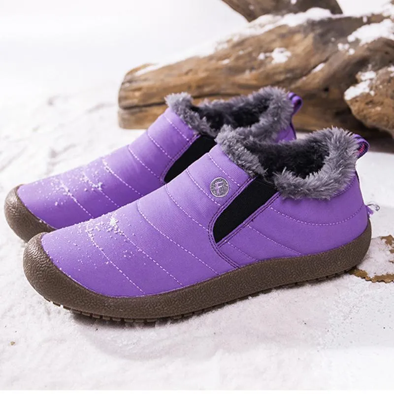 Unisex fur lining ankle boots winter snow boots for women large size snow boots