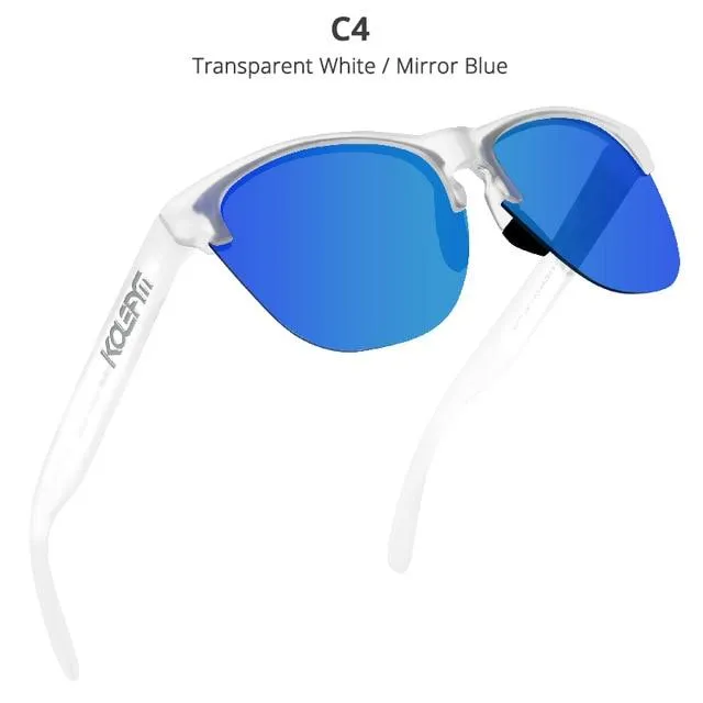 Unisex Polarized Driving TR90 Semi-Rimless Lifestyle Sun Glasses