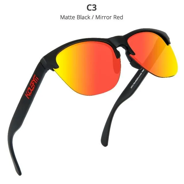 Unisex Polarized Driving TR90 Semi-Rimless Lifestyle Sun Glasses