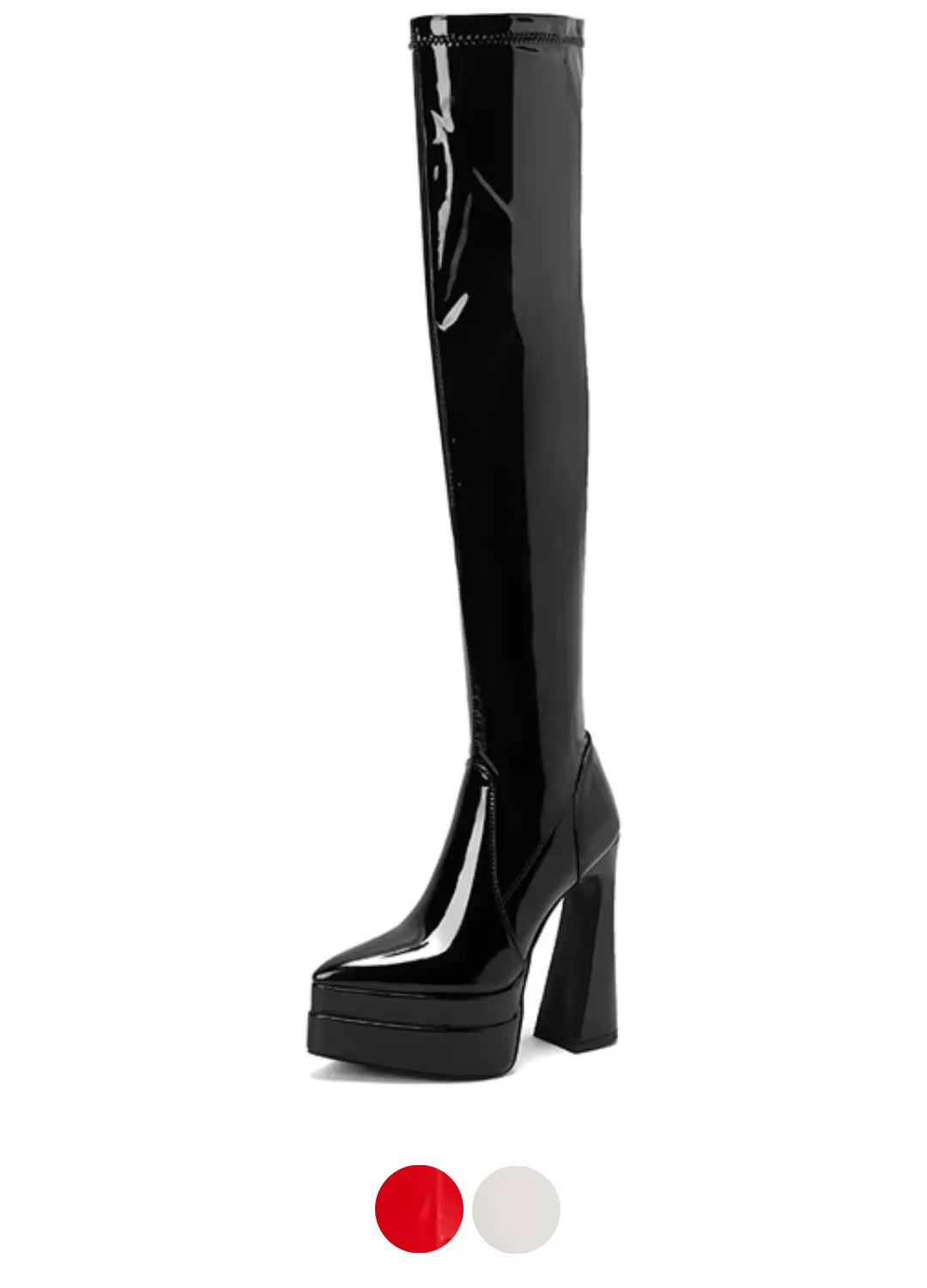 USS Shoes Rachel Women's Patent Over the Knee Boots