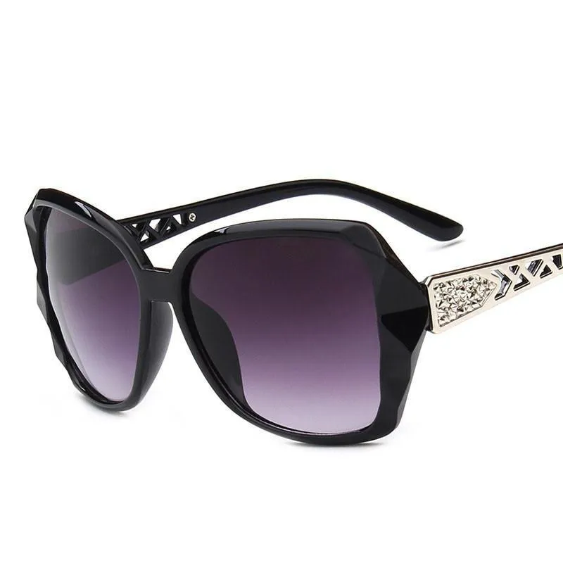 Vintage Big Frame Cat Eye Anti-Reflective Lens Women's Driving Sunglasses