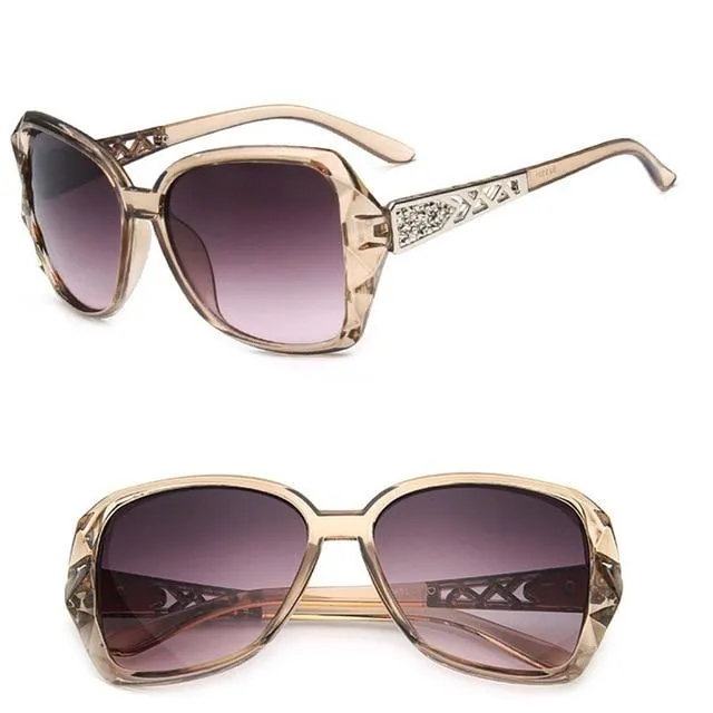 Vintage Big Frame Cat Eye Anti-Reflective Lens Women's Driving Sunglasses