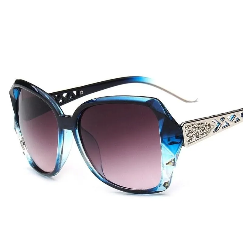 Vintage Big Frame Cat Eye Anti-Reflective Lens Women's Driving Sunglasses