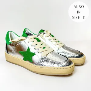 Vintage Havana | Denisse 10 Sneakers in Silver and Green