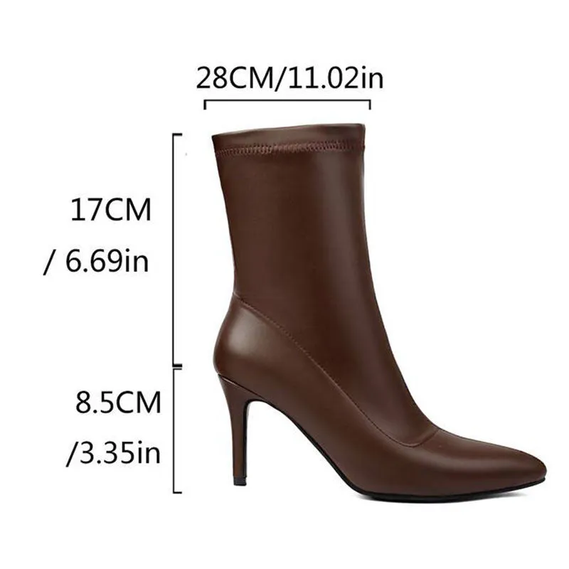 Women's 9cm/10.5cm Heel Leatherette Heels Dance Boots Jazz Street Sole Dance Shoes