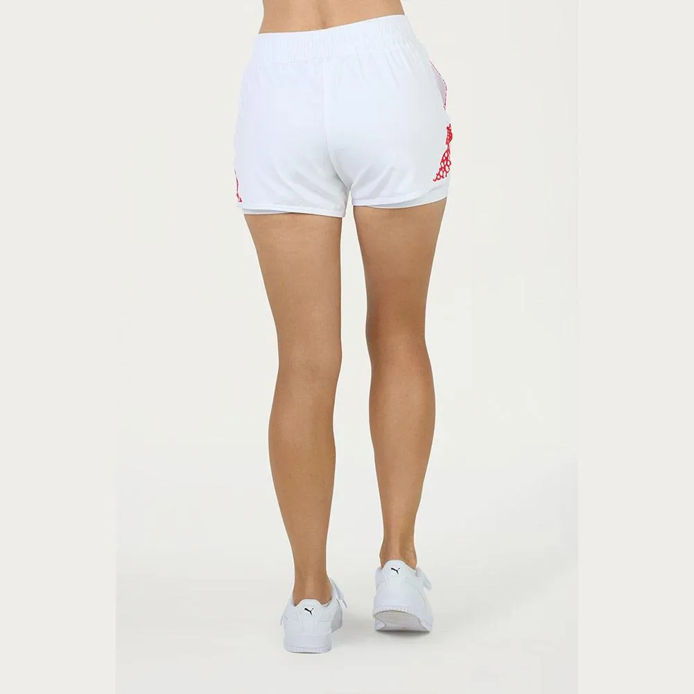 Women's Bliss Tennis Shorts White Roses