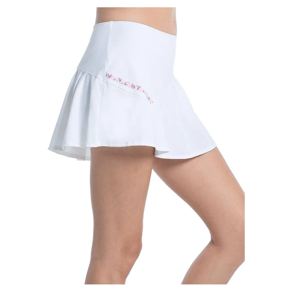 Women's Blossom Tennis Skort White