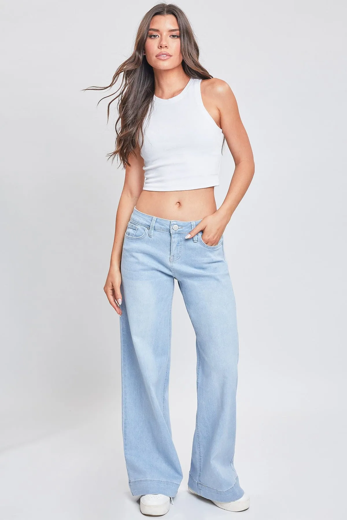 Women's Low Rise Wide Leg Jeans