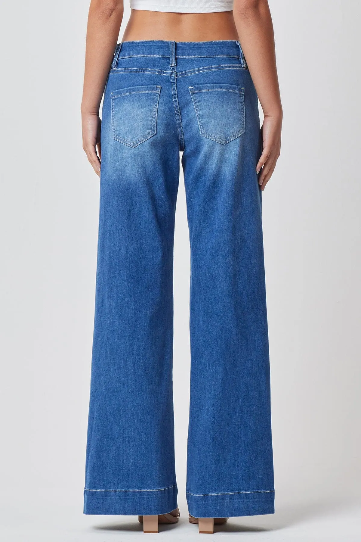 Women's Low Rise Wide Leg Jeans