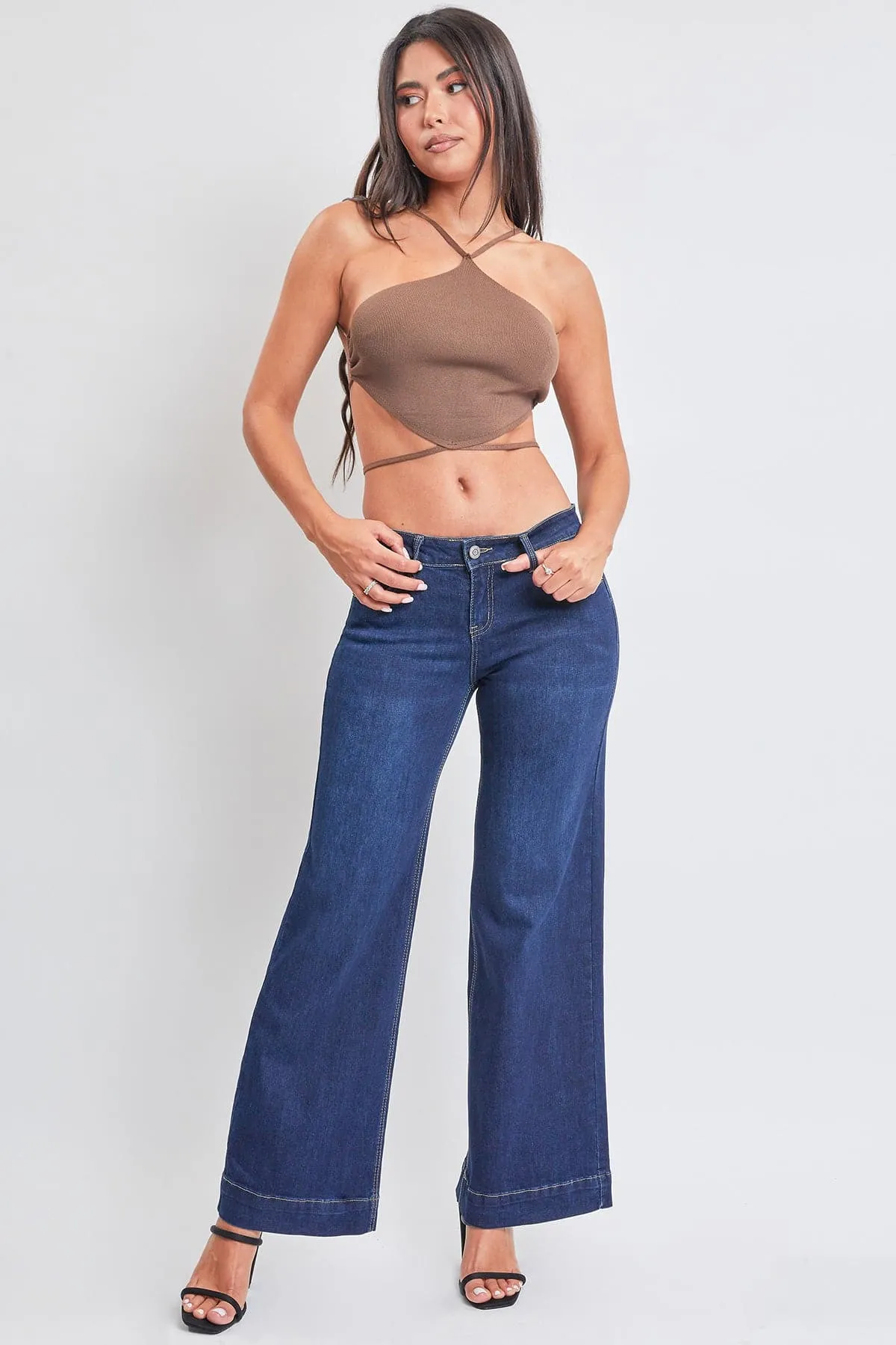 Women's Low Rise Wide Leg Jeans