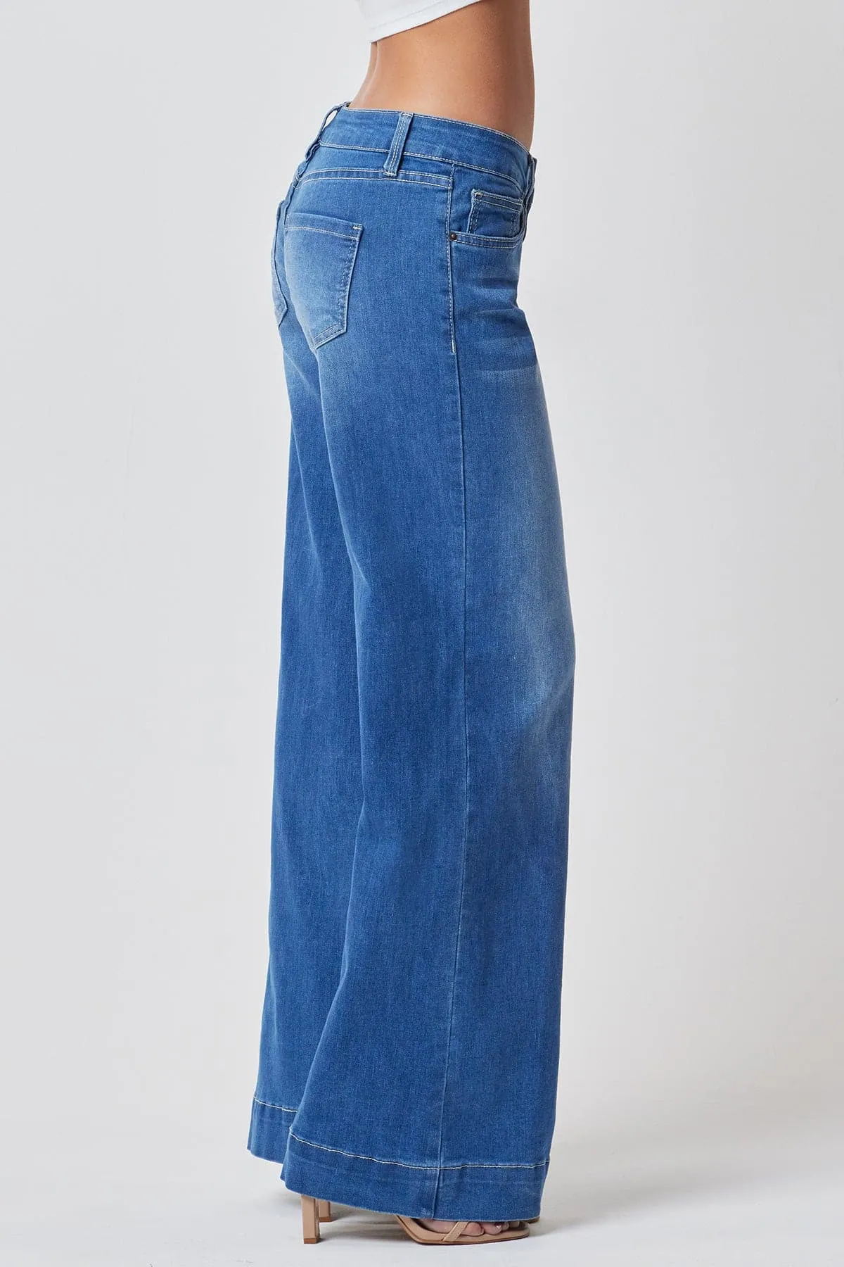 Women's Low Rise Wide Leg Jeans