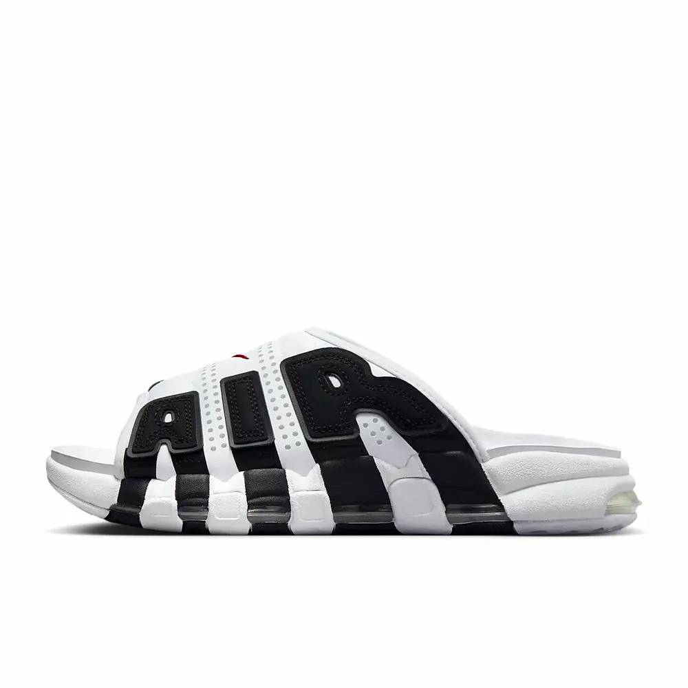 Women's Nike Air Uptempo Slides (White/Black)(FJ0755-100)