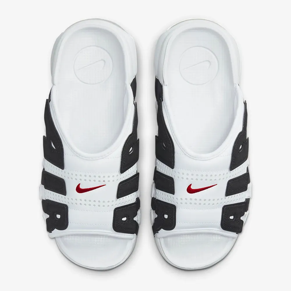 Women's Nike Air Uptempo Slides (White/Black)(FJ0755-100)