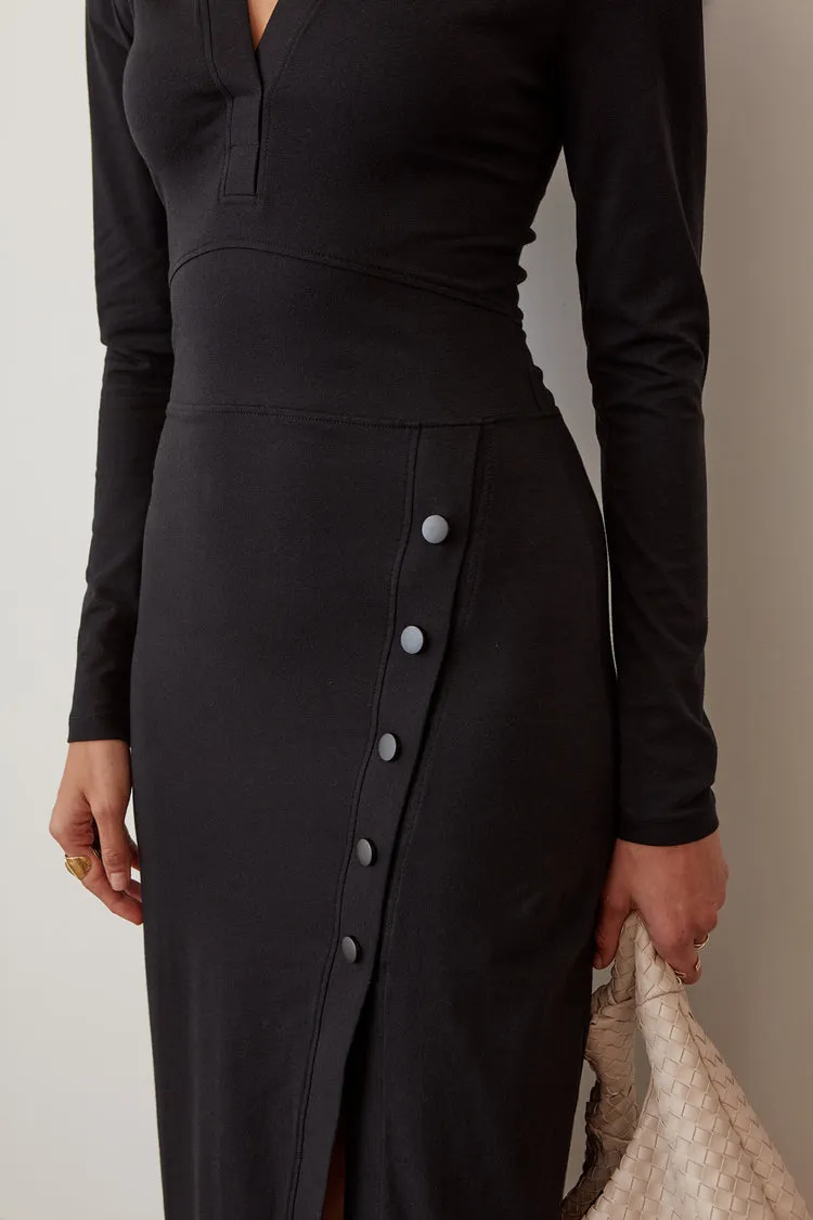 Wren Dress in Deep Black